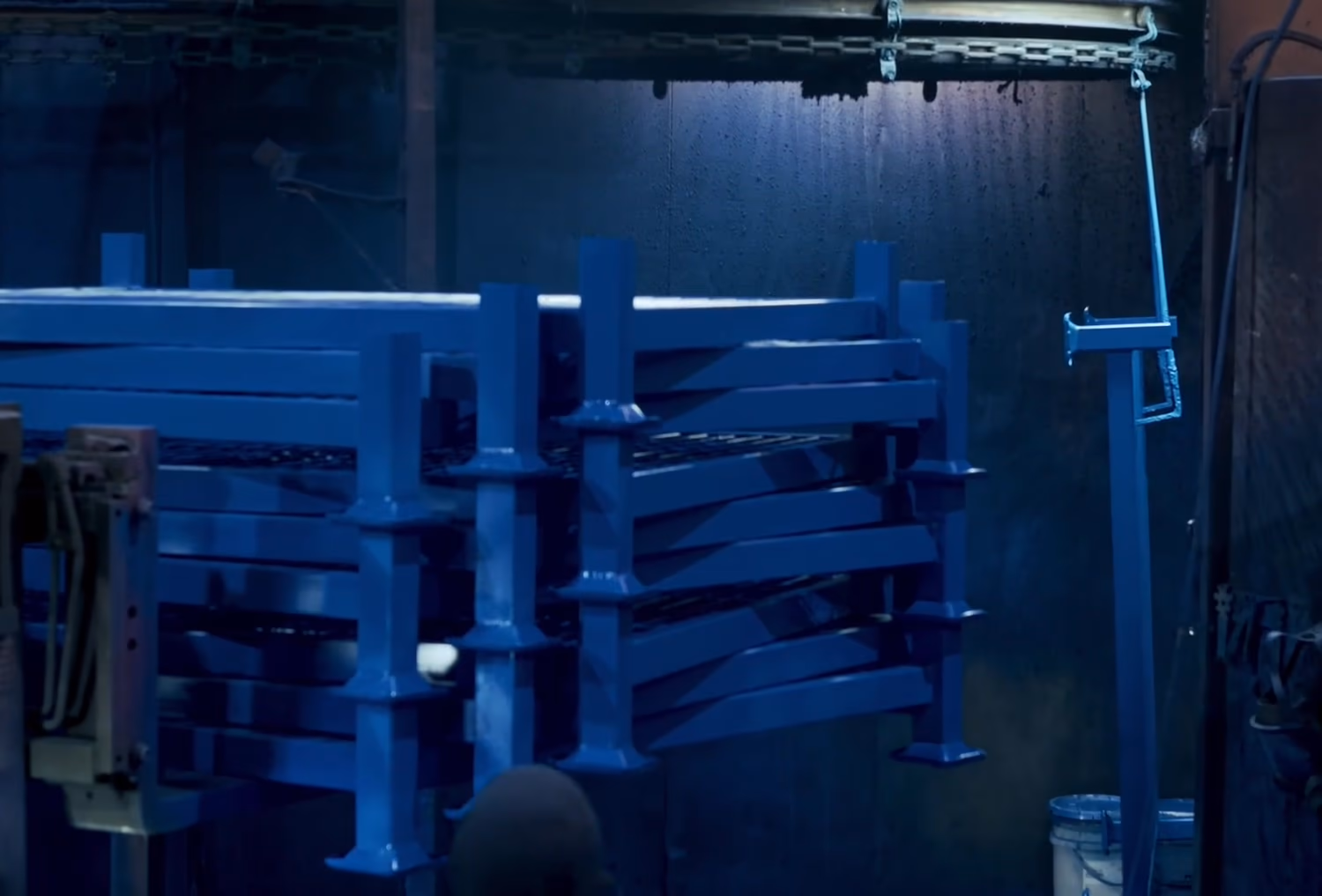 Finished Ohio Rack blue steel rack system showing durable industrial identity